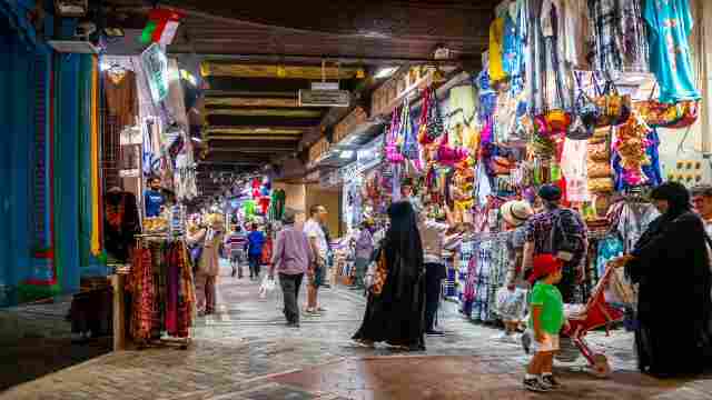 View-of-interior-of-the-Mutrah-Souq-Oman-by-Travelstoyou